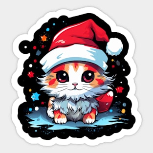 Christmas Cat - Winter Holiday Gift Sticker